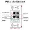 A Dual Display 40/63A 230V Din Rail Adjustable Digital Over Under Voltage Relay Surge Protector Limit Over Current Protection(40A) view 4