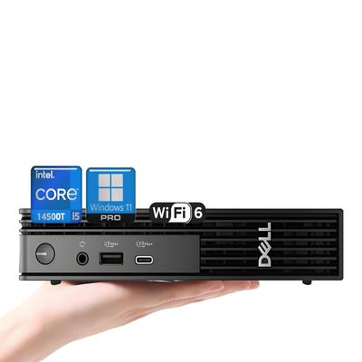 Dell Pro Micro QCM1250 Mini Desktop, New OptiPlex Version 14th Gen 14-Core i5-14500T (Beat i7-13700T), 16GB DDR5 RAM, 512GB PCIe SSD, Ultra-Quiet Design, 2-Monitor Support 4K, WiFi 6, Windows 11 Pro