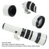 500mm F6.3 Fixed Focus Telephoto Lens, Alloy Optical Glass, Compatible with M Mount Mirrorless Cameras, White - Superior Optical Design, Manual Focusing, Ideal for Wildlife and Bird (White) view 2