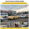 6 Ft 2 Pack Recycled Rubber Speed Bump,Dual-Channel Cable Protector, Temporary Use for Driveways,Ready-to-Install Kit for Garage, Roads, Driveway view 2