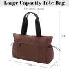 Tote Bag for Women Bag, Lightweight Puffy Work 14" Bag Handbag, Large Carry On Tote with Pockets (Coffee) view 4