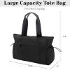 Tote Bag for Women Bag, Lightweight Puffy Work 14" Bag Handbag, Large Carry On Tote with Pockets(Black) view 3
