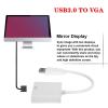goodstumbler USB3.0 to VGA Converter, USB3.0 to VGA Adapter Cable, HD 1080P Adapter Cable, External Video Card, Converter, Computer Accessories 15Pin Female External Video Card (White) view 3