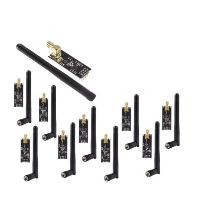 1-10PCS NRF24L01+PA+LNA 2.4G Wireless Module 1100-Meter Long-Distance with Antenna(10pcs)