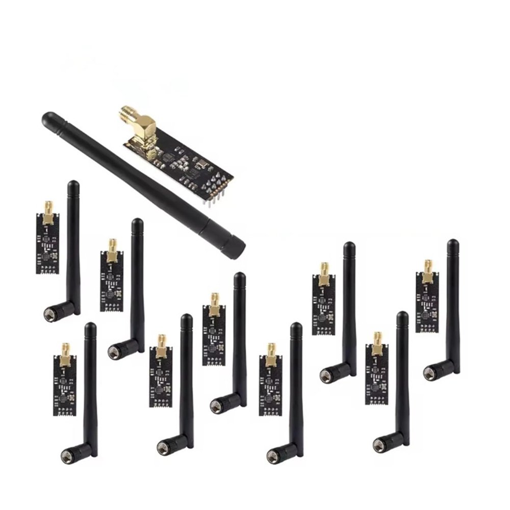 1-10PCS NRF24L01+PA+LNA 2.4G Wireless Module 1100-Meter Long-Distance with Antenna(10pcs)