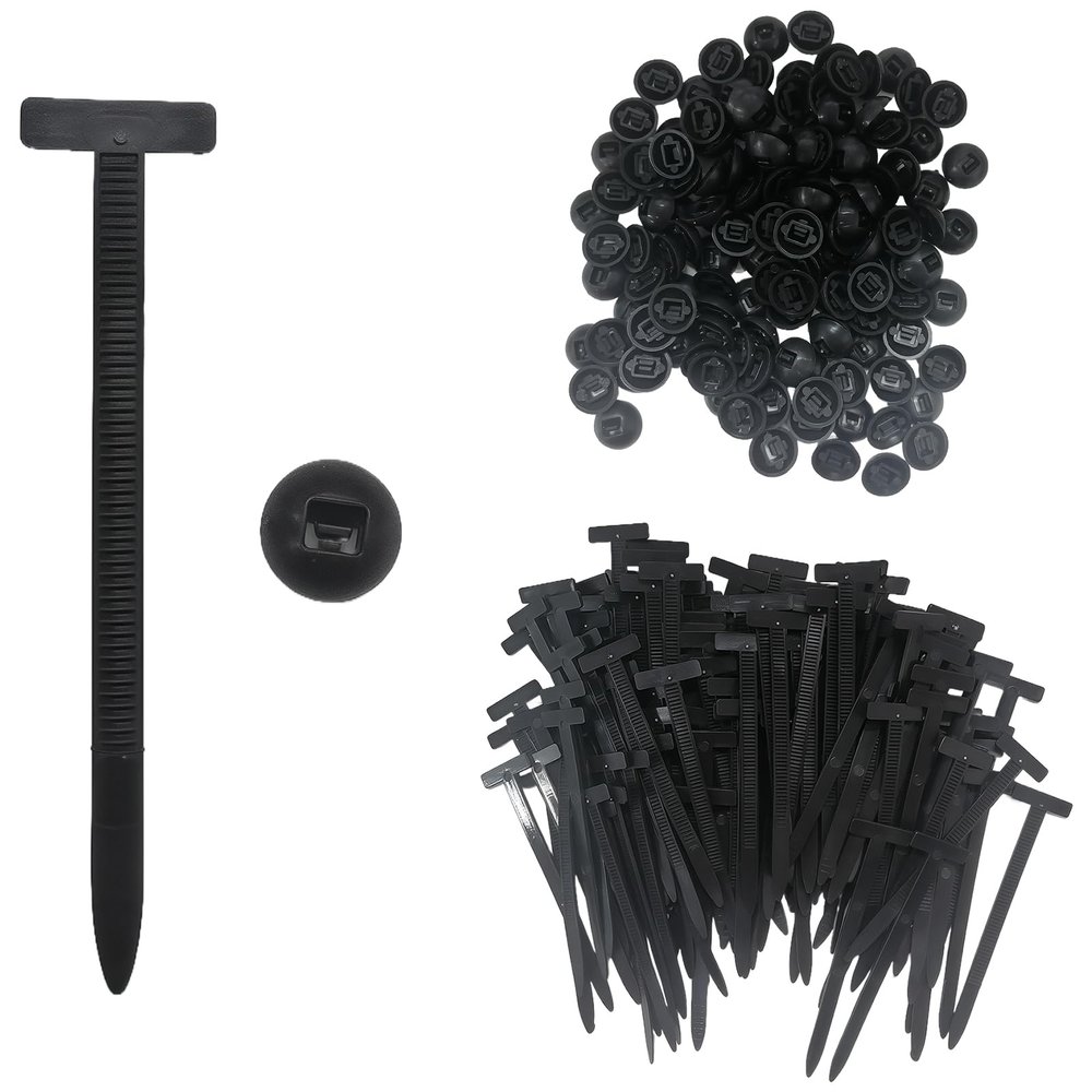 120 Pcs Nylon Universal Cable Tie Buckle - Heavy Duty Zip Ties With Pin & Button Design, UV Resistant Plastic Fasteners for Car Daily Repair, Home, Office & Engine Lower Guard Plates