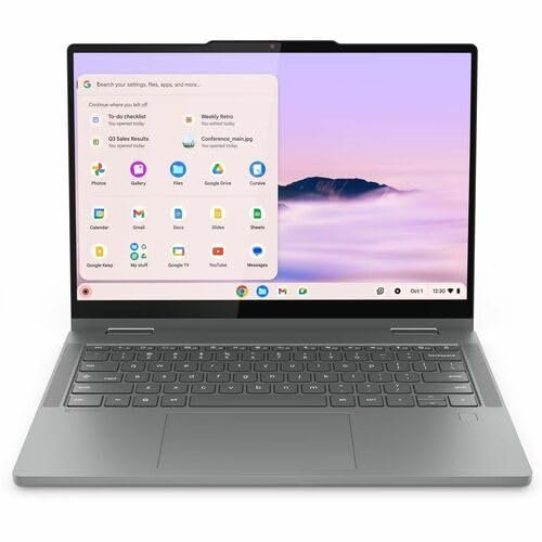 Lenovo Chromebook Plus 14IRU10 83LL001VUS 14" Touchscreen Convertible 2 in 1 Chromebook - WUXGA - 60 Hz - Intel Core 5 1st Gen 120U - 8 GB - 128 GB Flash Memory - English Keyboard - Luna Gray - Intel