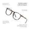 JONAS PAUL 1.5 Reading Glasses (Unisex), Cream Tort Frame Blue Light Glasses - Recycled Polycarbonate Acrylic Lenses - Case Included view 4