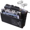 KLIM K8 Cassette Tape Player Portable with Fusion Headphones - Cassette Recorder - New Version - AM/FM - Built-in Microphone & Speaker - Headphone Jack & Earphones - Black view 1