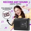 KLIM K8 Cassette Tape Player Portable with Fusion Headphones - Cassette Recorder - New Version - AM/FM - Built-in Microphone & Speaker - Headphone Jack & Earphones - Black view 4
