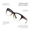 JONAS PAUL 2.5 Readers (Unisex), Brown Crystal Fade Frame Blue Light Glasses - Recycled Polycarbonate Acrylic Lenses - Case Included view 4