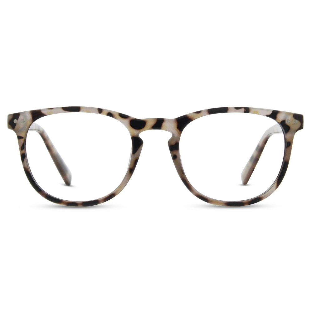 JONAS PAUL 2.0 Reading Glasses (Unisex), Cream Tort Frame Blue Light Glasses - Recycled Polycarbonate Acrylic Lenses - Case Included