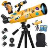 MEEZAA Telescope for Adults & Kids, 80mm Aperture 500mm Portable Refractor Telescope for Astronomy Beginners, Professional Travel Astronomical Telescopes with Tripod, Stickers, Phone Adapter, Backpack view 1