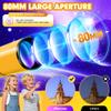 MEEZAA Telescope for Adults & Kids, 80mm Aperture 500mm Portable Refractor Telescope for Astronomy Beginners, Professional Travel Astronomical Telescopes with Tripod, Stickers, Phone Adapter, Backpack view 2