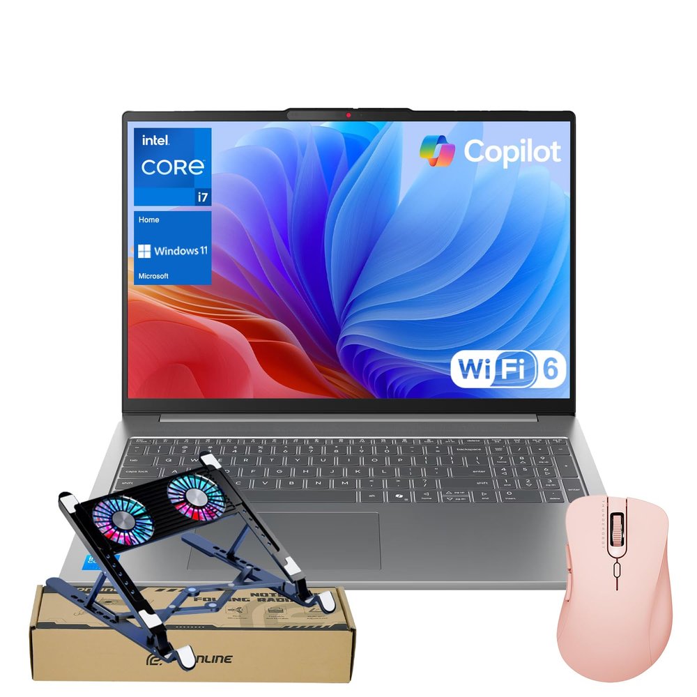 Lenovo IdeaPad Slim 3 Business Copilot AI Laptop, 15.3" FHD+ 19201200, Intel Core i7-13620H, 16GB DDR5 RAM, 1TB SSD, Wi-Fi 6, Webcam, Win11 Home, Bundle with PCO Laptop Cooler & Thunderobot Mouse
