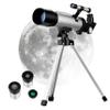 Mikinona Beginner-Friendly Refractor Telescope with Adjustable Tripod for Star Gazing and Adult Astronomy Lovers High Definition Lens with Wide Field of View for Clear Celestial view 1