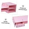 CAXUSD Creative Pink Desktop Monitor Riser with Drawer Storage Box Stand Organizer for Office Desk Space-saving Computer Display Stand for Stationery and Cosmetics view 3