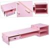 CAXUSD Creative Pink Desktop Monitor Riser with Drawer Storage Box Stand Organizer for Office Desk Space-saving Computer Display Stand for Stationery and Cosmetics view 4