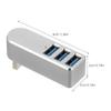 KONTONTY USB Aluminum Alloy Rotatable USB Hub Expansion Adapter with Overcurrent Protection for Laptop Desktop and Car Stable Data Transfer Wide Compatibility Plug and Play view 2