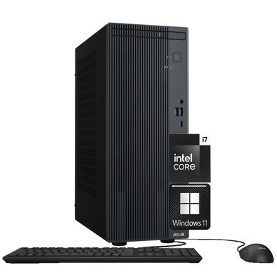 ASUS V500 Home & Business Desktop Computer Intel Core i7 (24 MB Cache, Up to 4.9GHz), 32GB RAM, 1TB PCIe SSD, WiFi 6, Display Port, HDMI, Keyboard & Mouse, 2-Monitor Support 4K, Windows 11