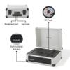 Crosley CR3505DP-WF Cruiser Retro Portable CD Player with Stereo Bluetooth Speakers and FM Radio, White Farmhouse view 4