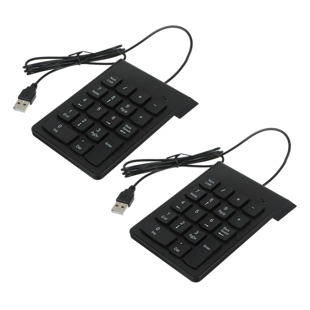 CONGARTENO 2pcs USB Numeric Keypad Mechanical Portable Number Pad with Shortcut Keys for Laptop Desktop Computer Accounting and Data Entry