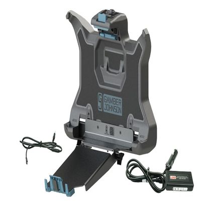 Gamber Johnson Vehicle Cradle with Keyboard Cradle Only for use with Dell 12" Rugged Tablet - No Electronics -NO RF - (7170-1002) - Lind Auto Power Adapter (7300-0621)