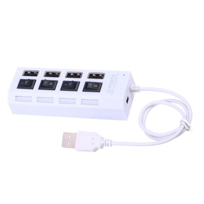 BRIGHTFUFU Portable USB Hub High-Speed Data Splitter with LED Indicator Compact Lightweight Design for Laptop PC Desktop Tablet Supports Major Operating Systems and Above
