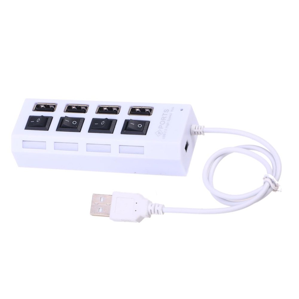 BRIGHTFUFU Portable USB Hub High-Speed Data Splitter with LED Indicator Compact Lightweight Design for Laptop PC Desktop Tablet Supports Major Operating Systems and Above