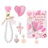 6PCS Charms Set Compatible with Kindle, Accessories Including Dust Plug Charm Type C/USB C, Charm Chain with Hook, Heart Grip Holder, Compatible with Kindle Paperwhite 11th 12th Generation(Pink) view 1