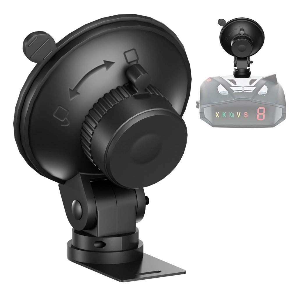 XSYALRHE Cobra Radar Mount, Suction Cup Holder for Windshield & Dashboard, Compatible with iRadar ESD SPX RAD 450 480i 380 7800BT Detectors