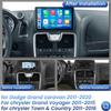 10in Car Radio for Chrysler Town & Country 2008-2012 Stereo Android 15 GPS Navi for CarPlay Wireless Android Auto 2+32G Touch Screen with Bluetooth Wifi FM RDS SWC Double Din DSP Backup Camera view 2
