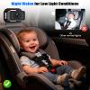 Baby Car Camera Rear-Facing Infant Monitor with Night Vision Car Camera for Baby Wide-Angle Lens Easy Install 360Adjustable Display view 3