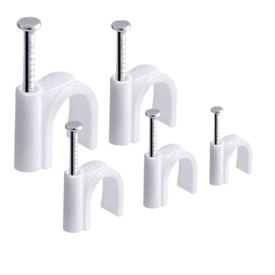 Steel Nail Wire Clip 100pcs Cable Clamps with Steel Nails 4/5/6/8/10mm(4mm)