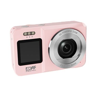 18X Zoom,4K 64MP Digital Camera, Double Screen Selfie Vloggings,Compactly Design with Charging Case,Easy Operate for Beginners Photography Digital Camera Zooming for Students Youth for Travel