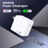 100W Charger for MacBook Pro 14 16 inch MacBook Air 13 15 inch 2025 2024 2023 2022 2021 M4 M3 M2 M1, 100W GaN Power Adapter, 6.6FT USB C to 3 Magnetic 3 Cable, 6.6FT USB C to C Cable view 2