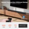 VEVOR Sound Bar for Smart TV, 2.0 Channel, 32-Inch 2 in 1 Detachable Soundbar TV Speakers, with Bluetooth HDMI AUX USB Connection, Remote Control, 80W Surround Sound System, for Home Theater Audio view 3