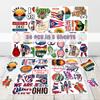 HIZILY 50 Pcs Ohio Stickers Buckeye State Sticker Waterproof Vinyl Decals Ohio Party Supplies Decorations Water Bottles Laptop Luggage Helmet Car Window Phone Skateboard Gifts for Men Women view 2