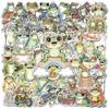 HIZILY 50 Pcs Cartoon Frog Stickers Mushroom Frog Sticker Waterproof Cute Animal Green Vinyl Decal Journaling Laptop Scrapbook Water Bottles Suitcase Phone Skateboard Gifts for Women Adults view 1