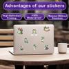 HIZILY 50 Pcs Cartoon Frog Stickers Mushroom Frog Sticker Waterproof Cute Animal Green Vinyl Decal Journaling Laptop Scrapbook Water Bottles Suitcase Phone Skateboard Gifts for Women Adults view 3