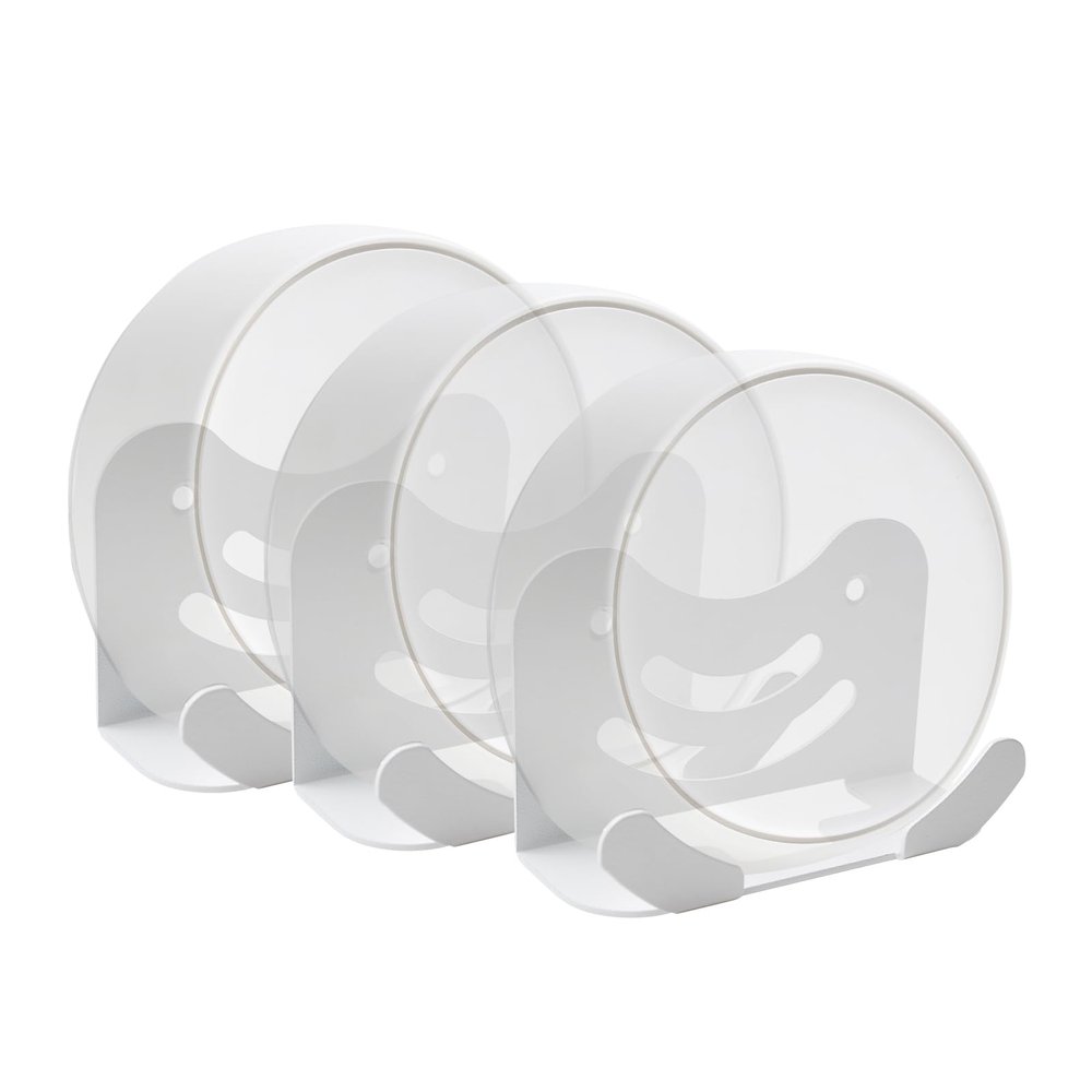 shinar Metal Wall Mount Kit Compatible with TP Link Deco BE23/BE25/BE3600/BE5000/WB7200/WB10800/WB14400 Mesh WiFi 7 System Space-Saving Bracket White (3 Pack)