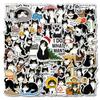 HIZILY 50 Pcs Tuxedo Cat Stickers Black White Cats Vinyl Decal Waterproof Cute Kitty Sticker Laptop Water Bottle Scrapbooking Journal Phone Skateboard Luggage Gifts for Teens Women Pet Owners view 1