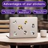 HIZILY 50 Pcs Tuxedo Cat Stickers Black White Cats Vinyl Decal Waterproof Cute Kitty Sticker Laptop Water Bottle Scrapbooking Journal Phone Skateboard Luggage Gifts for Teens Women Pet Owners view 3