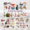 HIZILY 50 Pcs Sushi Stickers Kawaii Japanese Food Sticker Cute Rice Roll Vinyl Decal Water Bottle Fridge Kitchen Laptop Tablet Phone Suitcase Scrapbook Skateboard Helmet Gifts for Adults Women view 2