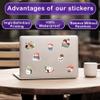HIZILY 50 Pcs Sushi Stickers Kawaii Japanese Food Sticker Cute Rice Roll Vinyl Decal Water Bottle Fridge Kitchen Laptop Tablet Phone Suitcase Scrapbook Skateboard Helmet Gifts for Adults Women view 3