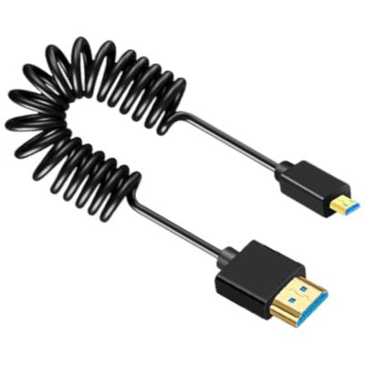 ANGESHA Fast Speed 8K UHD2.1 Version Spring Cable Gold Plated Connectors 60Hz Supported Thin Flexible Design