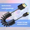 ANGESHA Fast Speed 8K UHD2.1 Version Spring Cable Gold Plated Connectors 60Hz Supported Thin Flexible Design view 2
