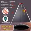 Confined Space Tripod Kit Confined Space Rescue Tripod Retractable Anti-Dropping Rescuefor Working in High Places/Cliffs/Narrow Space, Manhole Rescue Tripod with 1800 Lbs Winch view 2