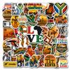 HIZILY 50 Pcs Africa Stickers Waterproof African Culture Vinyl Decal Travel Destination Sticker Laptop Water Bottle Luggage Tablet Phone Cup Scrapbook Journal Skateboard Gift for Teens Adults view 1