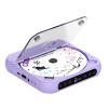 ENVYCLOUD CD Player Portable with Dual Stereo Speakers, Rechargeable Portable CD Player with Bluetooth for Home with Headphones, Support CD/AUX/USB, Purple view 1